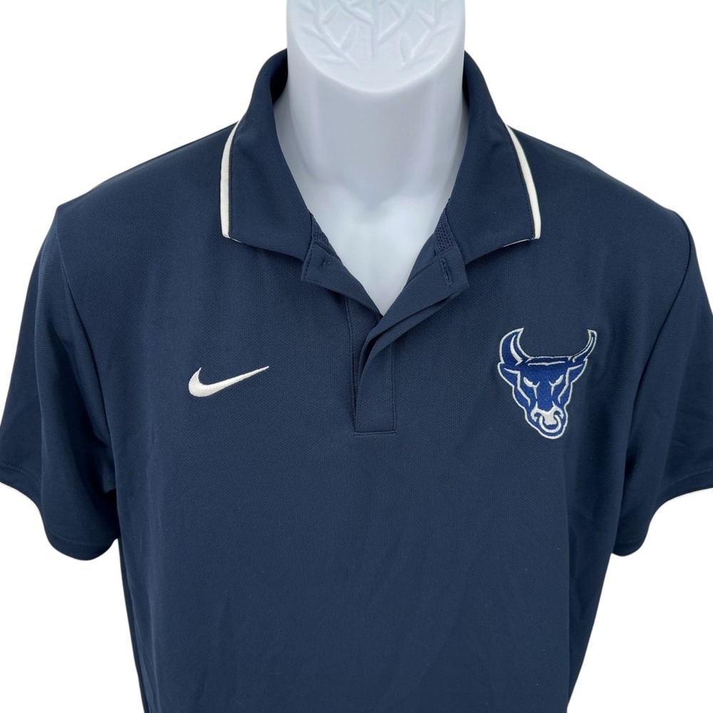 NIKE Short Sleeve Polo Shirt PARRISH FL High School Bulls Men's Medium